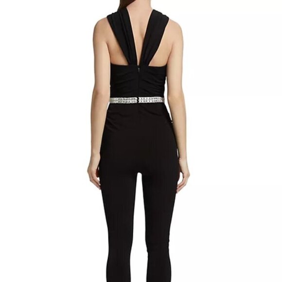 Cinq A Sept Black Sariah Skinny Embellished Jumpsuit - Picture 3 of 6